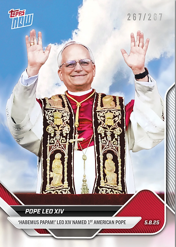 Topps Now Pope Leo Card