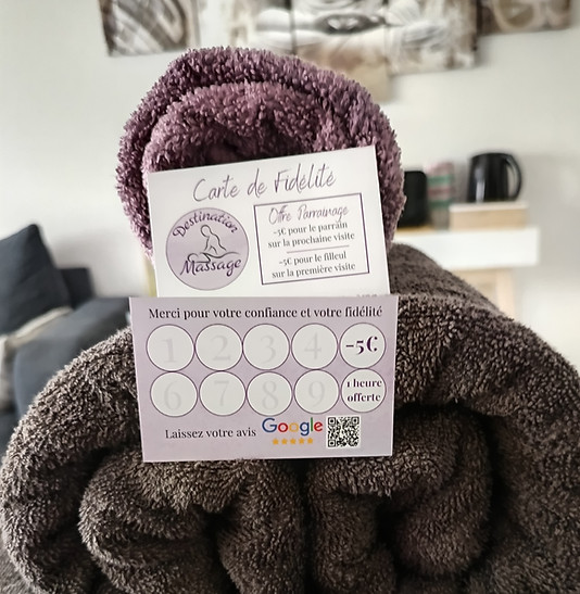 carte fidélité destination massage