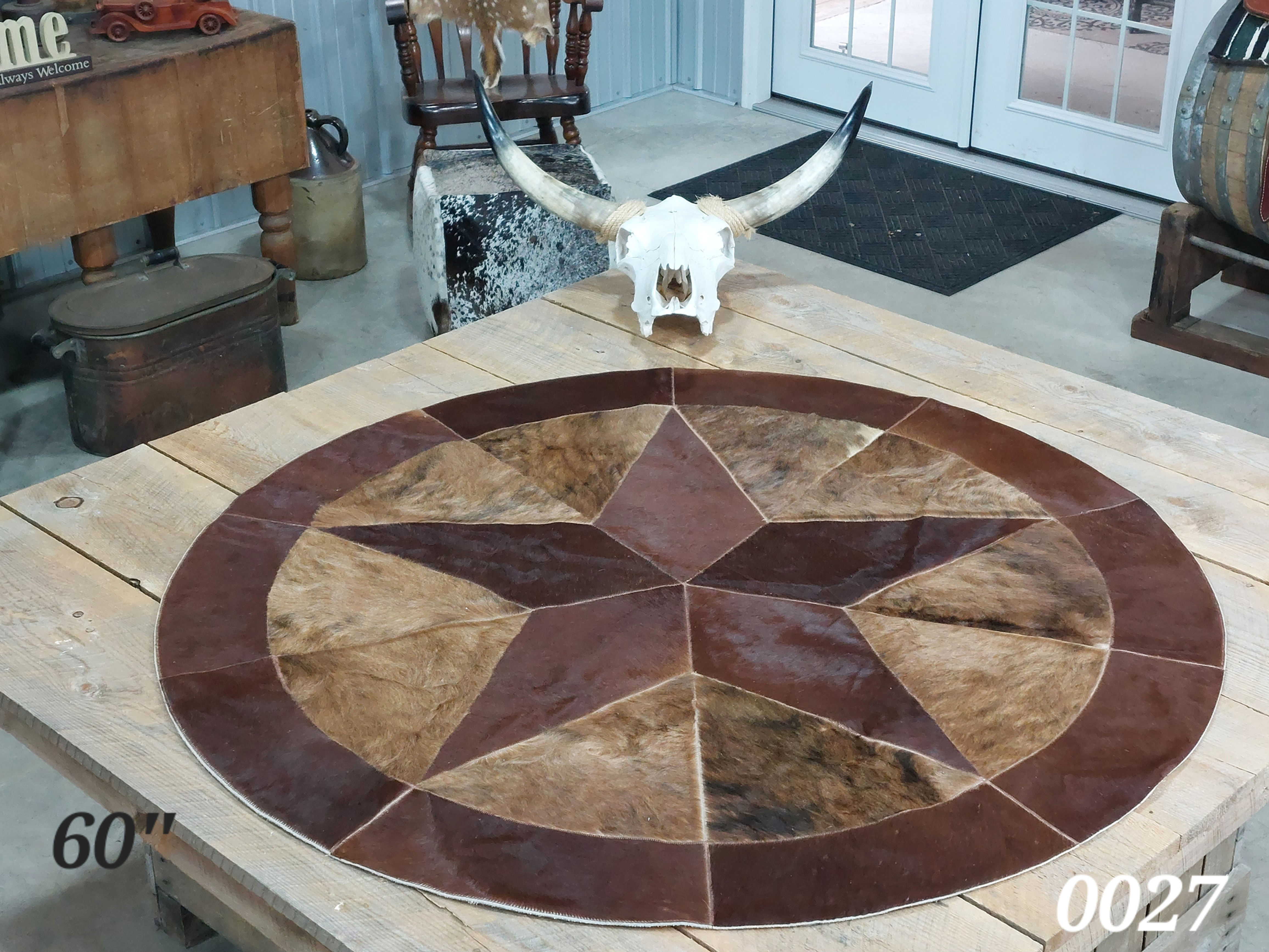 60" Cowhide Round Rug