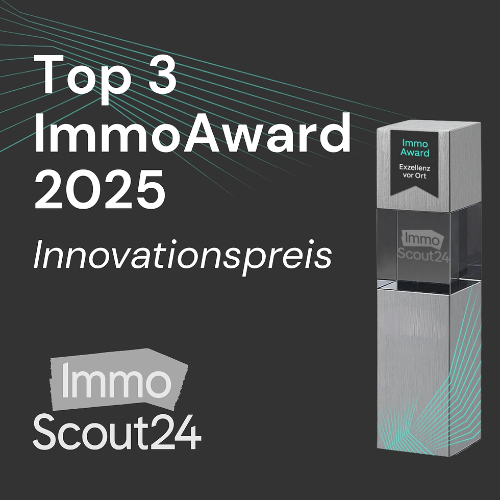 moovins Auszeichnung als Top 3 des Immoawards 2025 von ImmoScout24 in der Kategorie "Innovationspreis"