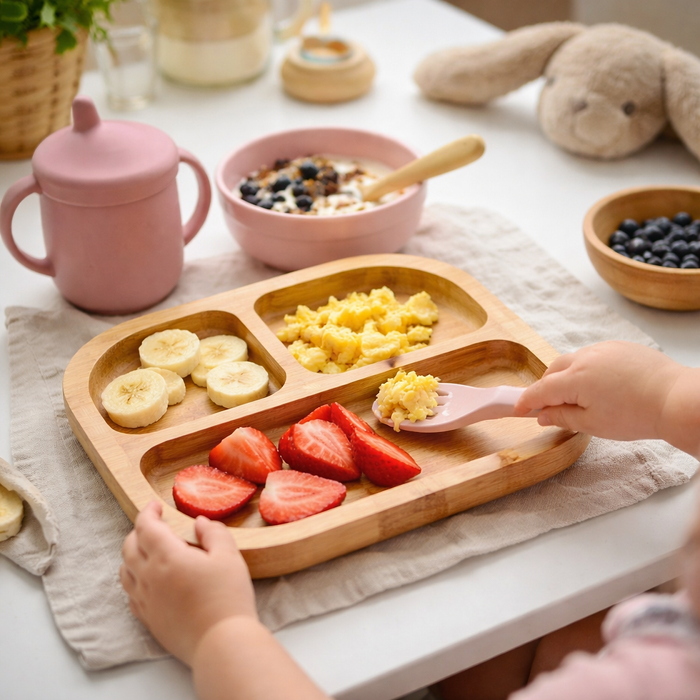 calm breakfast setup for toddler morning routine