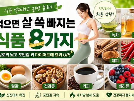 먹기만 해도 살 쏙 빠지는 식품 8가지