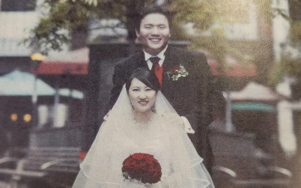 Hakyung Lee and her late husband Ian Jo.