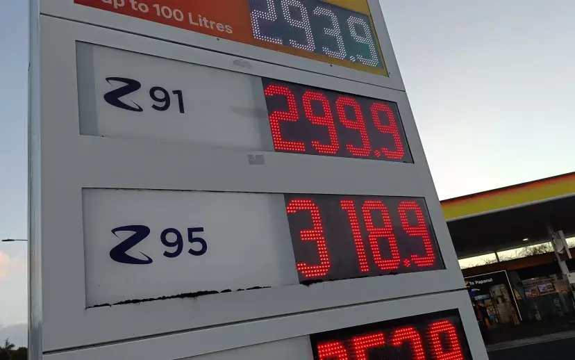 There had been an annual 27.5 percent increase in the cost of petrol. Source: RNZ