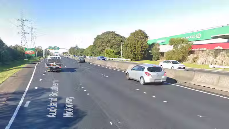 The section of Auckland's Southern Motorway where the crash took place. (Source: Google Maps)