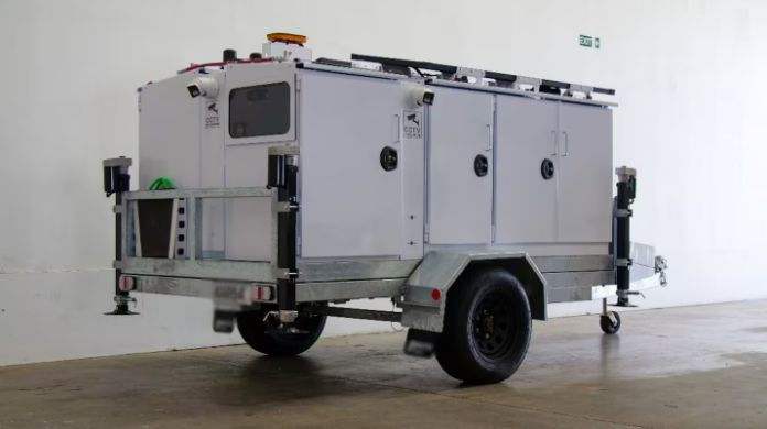 A camera equipped trailer.