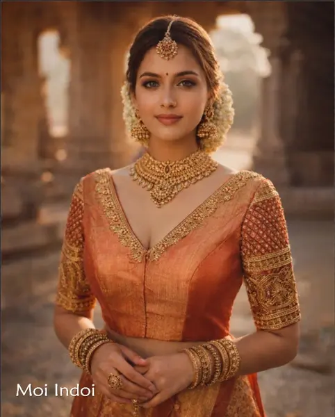 Bespoke bridal couture by Moi Indoi featuring a custom bridal ensemble, handcrafted detailing and personalized luxury bridal fashion in Mumbai