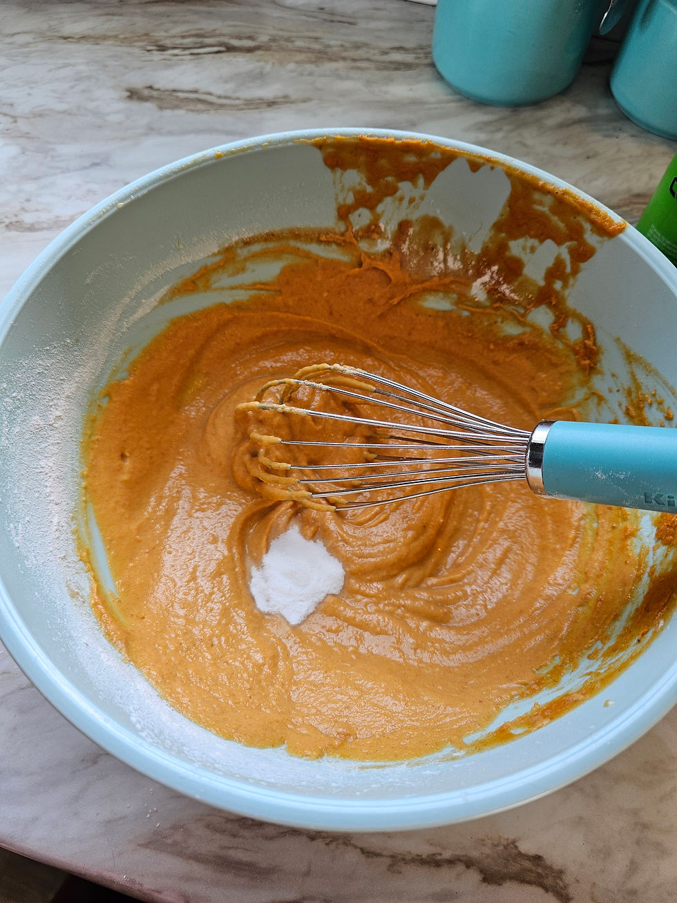 This about the proportion of baking soda-to-pumpkin pie batter that I add