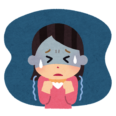 恐怖に震える女性