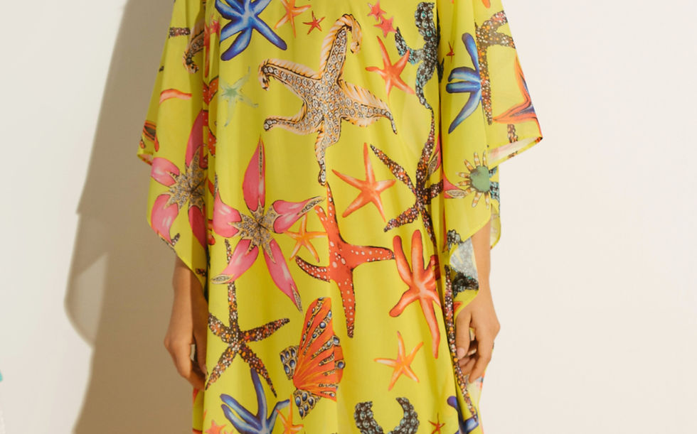 Thumbnail: MORINI Yellow Crepe Chiffon Long Dress