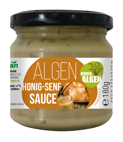 Bio Algen Honig Senf Sauce im Glas