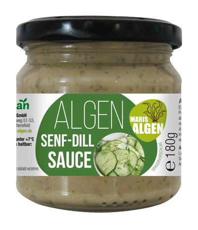 Bio Algen Senf Dill Sauce im Glas