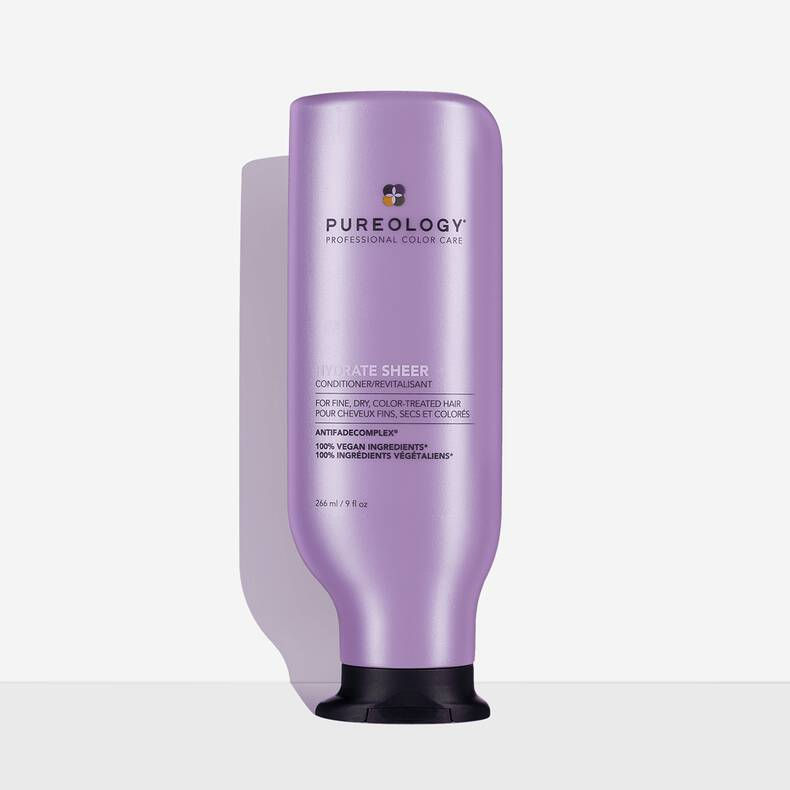 Purple Pureology product hydrate sheer conditioner 
