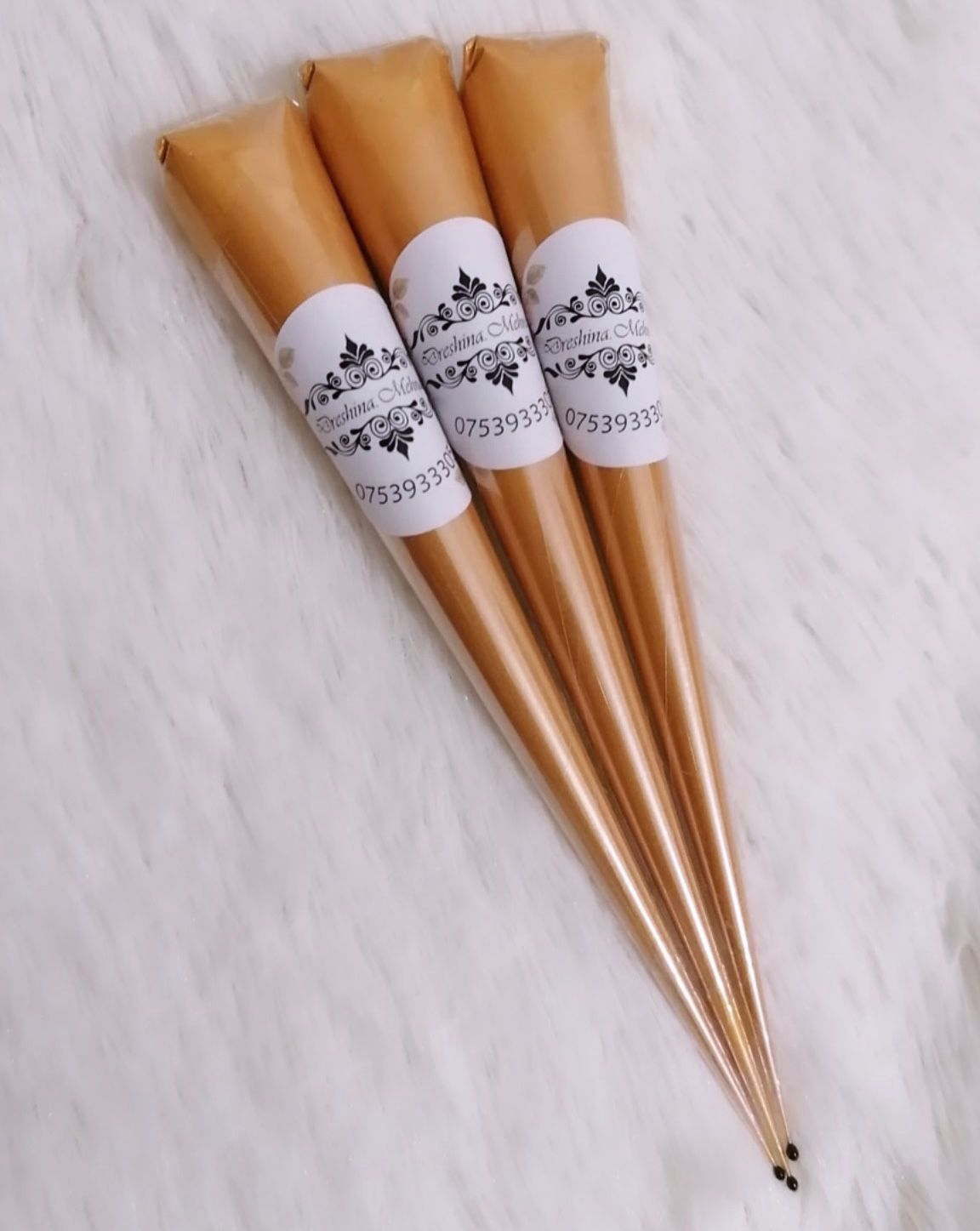 Acrylic Gold Cones