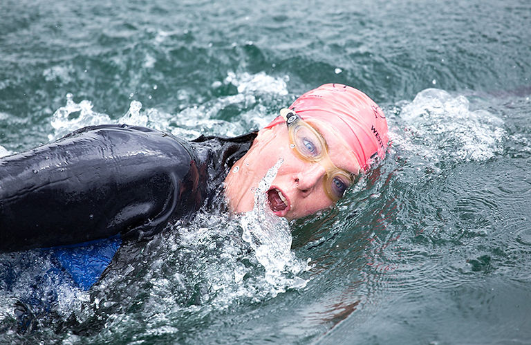 Heather Schelhase adult swim coach - swimming in open water