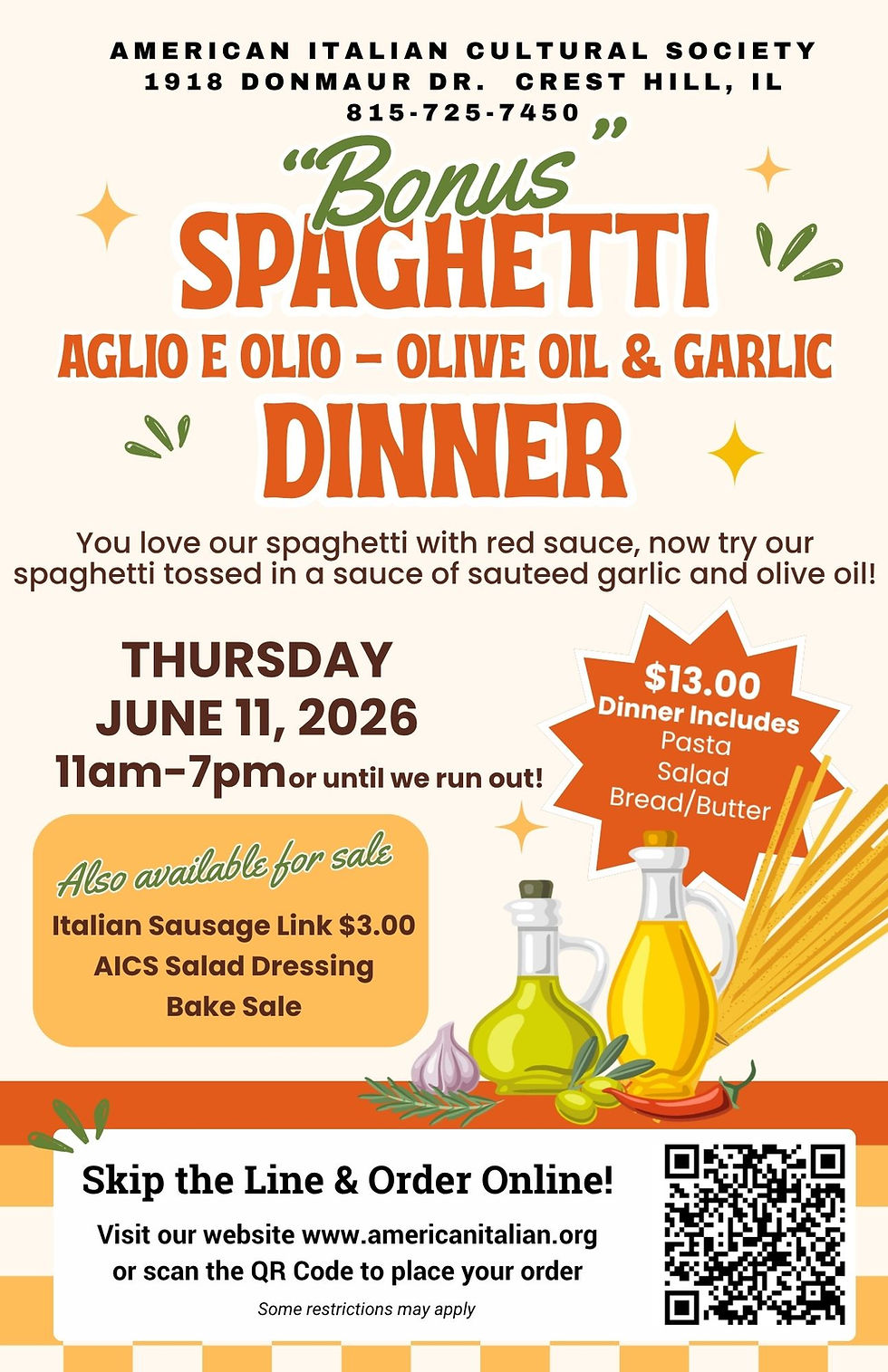 June Spaghetti Dinner
