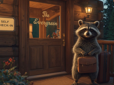 Mr Trash Panda is ready to check in