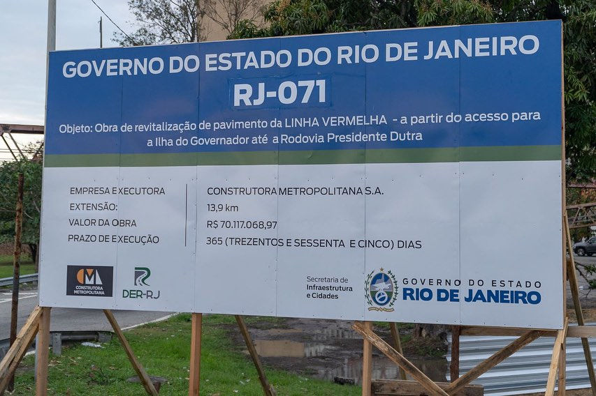 Obra de revitalização da LINHA VERMELHA.
