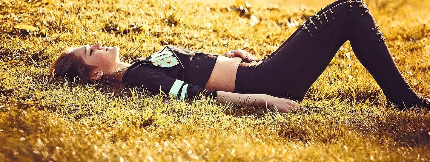 woman on grass