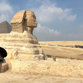 Michael at the Sphinx in Egypt