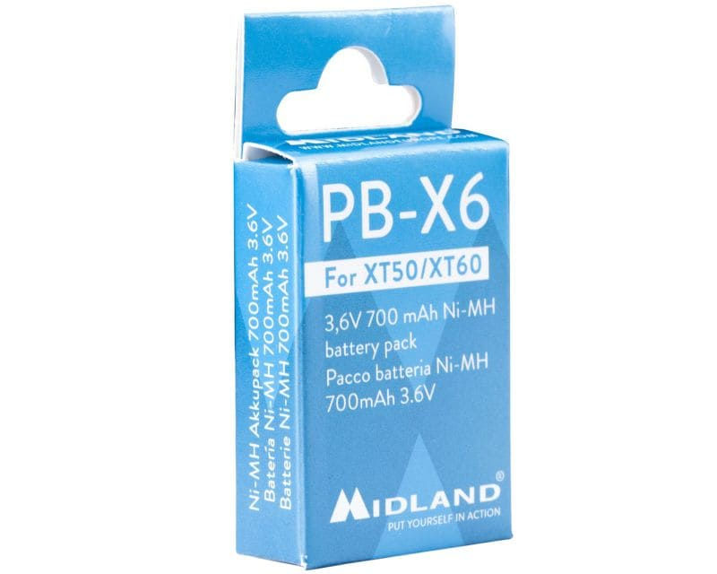 Прев'ю: Акумулятор Midland PB-X6 Ni-MH 700 mAh для радіостанцій XT50/XT60