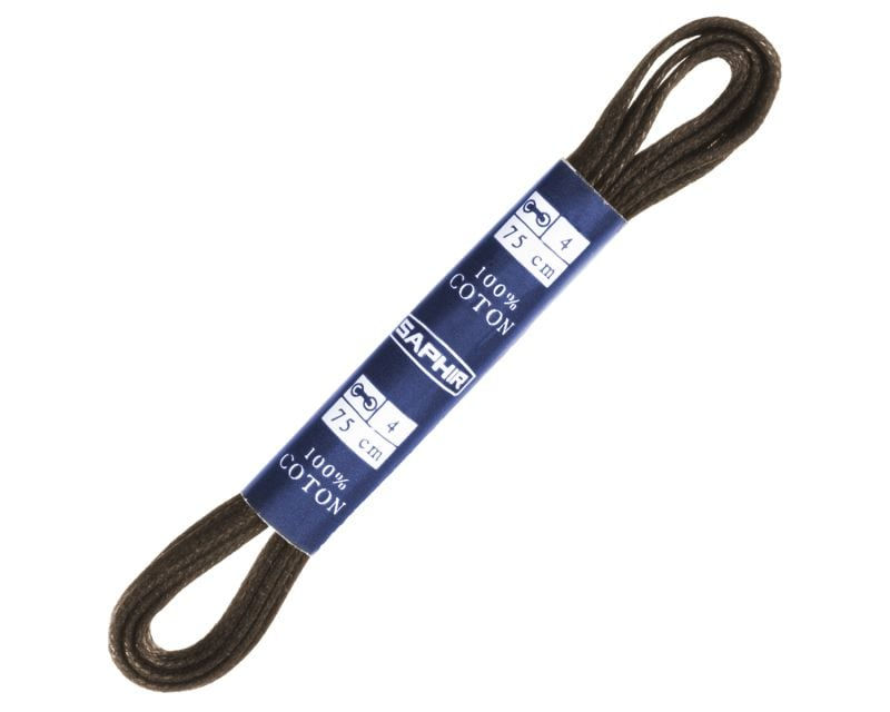 Saphir BDC плоскі вощені шнурки 75 см