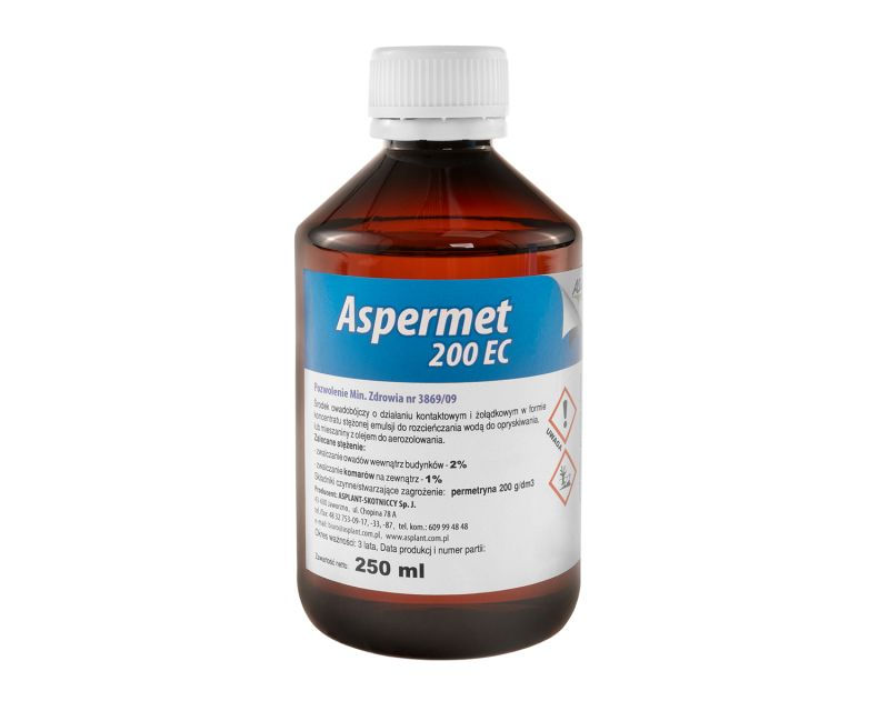 Рідина від комарів, кліщів та мух Asplant Aspermet 200 EC з перметрином 250 мл