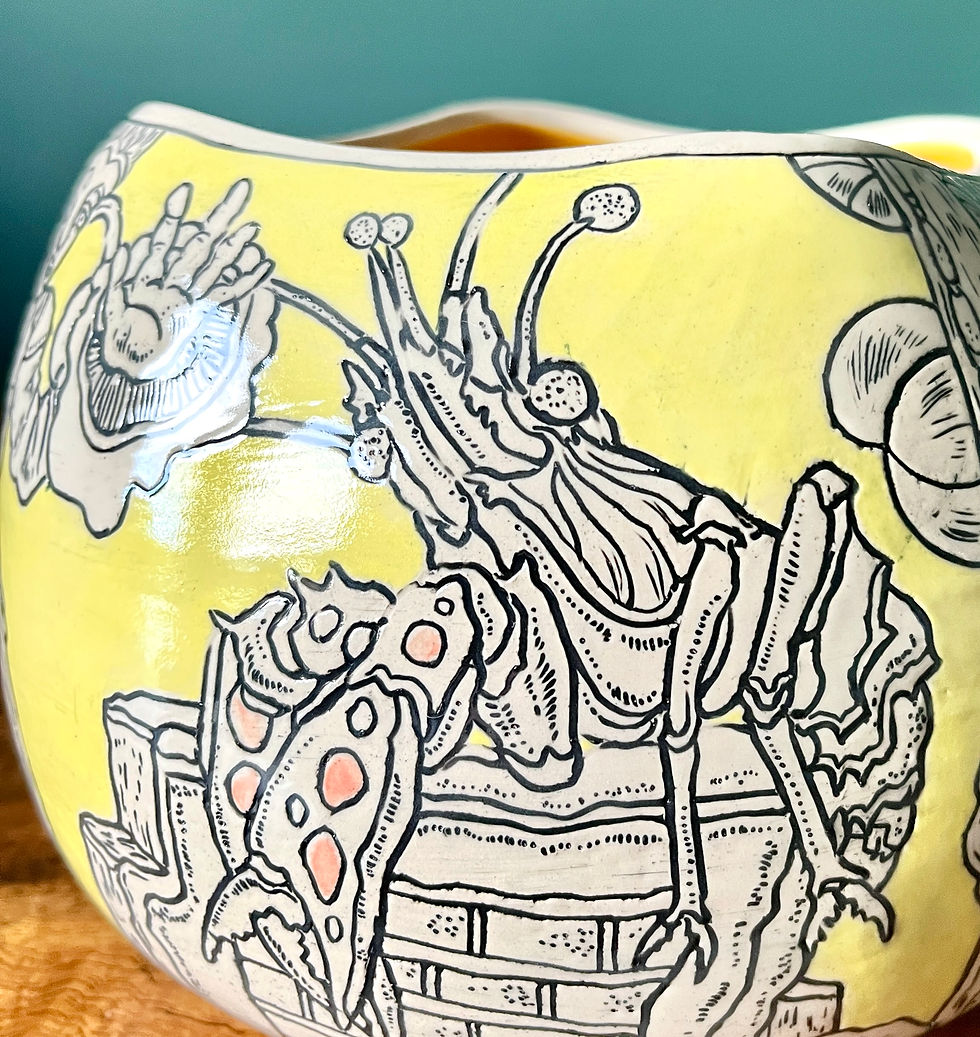 Thumbnail: Songs of Finger Prints - big vase/pot