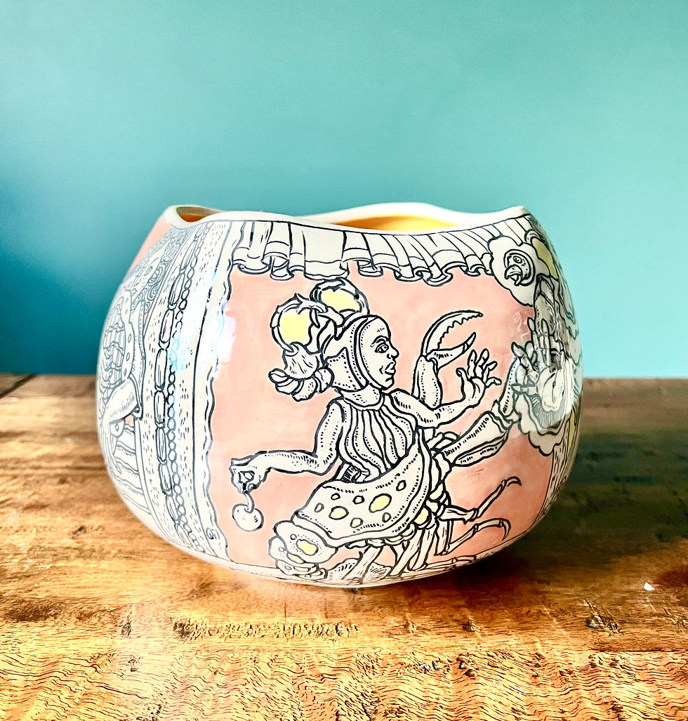 Thumbnail: Songs of Finger Prints - big vase/pot