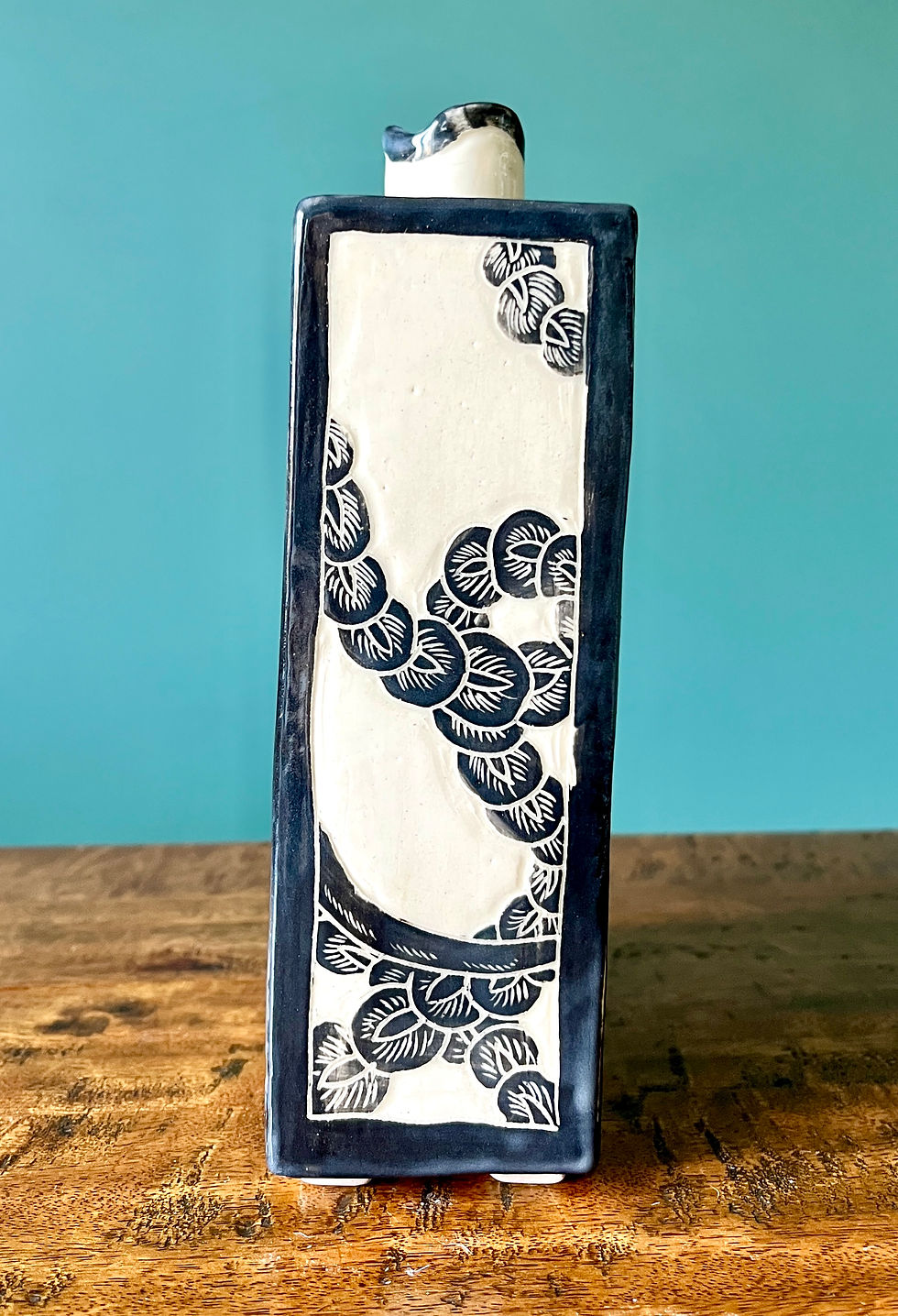 Thumbnail: Studio Ceramic Sgraffito Vase - The Unfettered Love