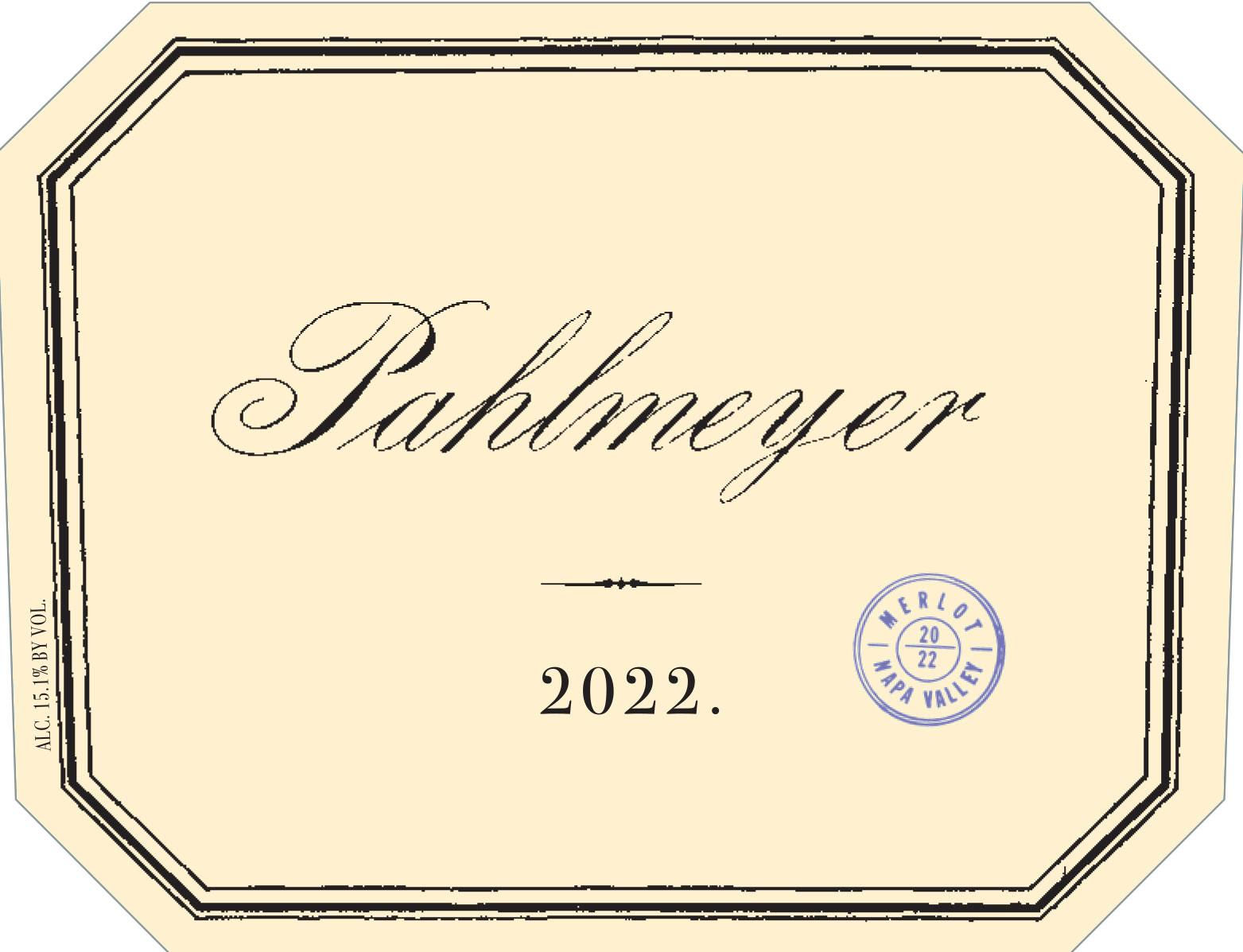 Pahlmeyer, Merlot, Napa Valley, CA  2022