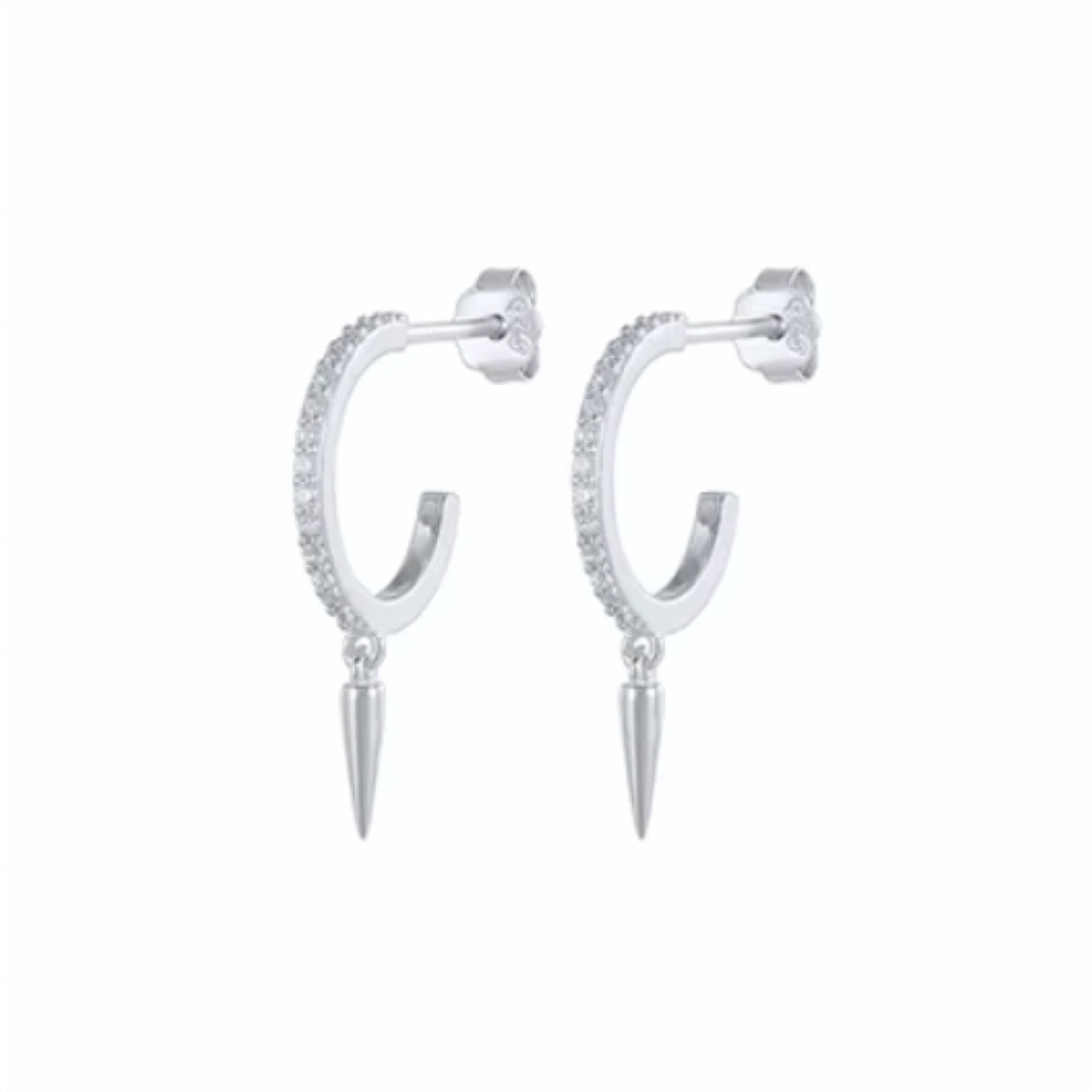 Glanzende kegel oorringen