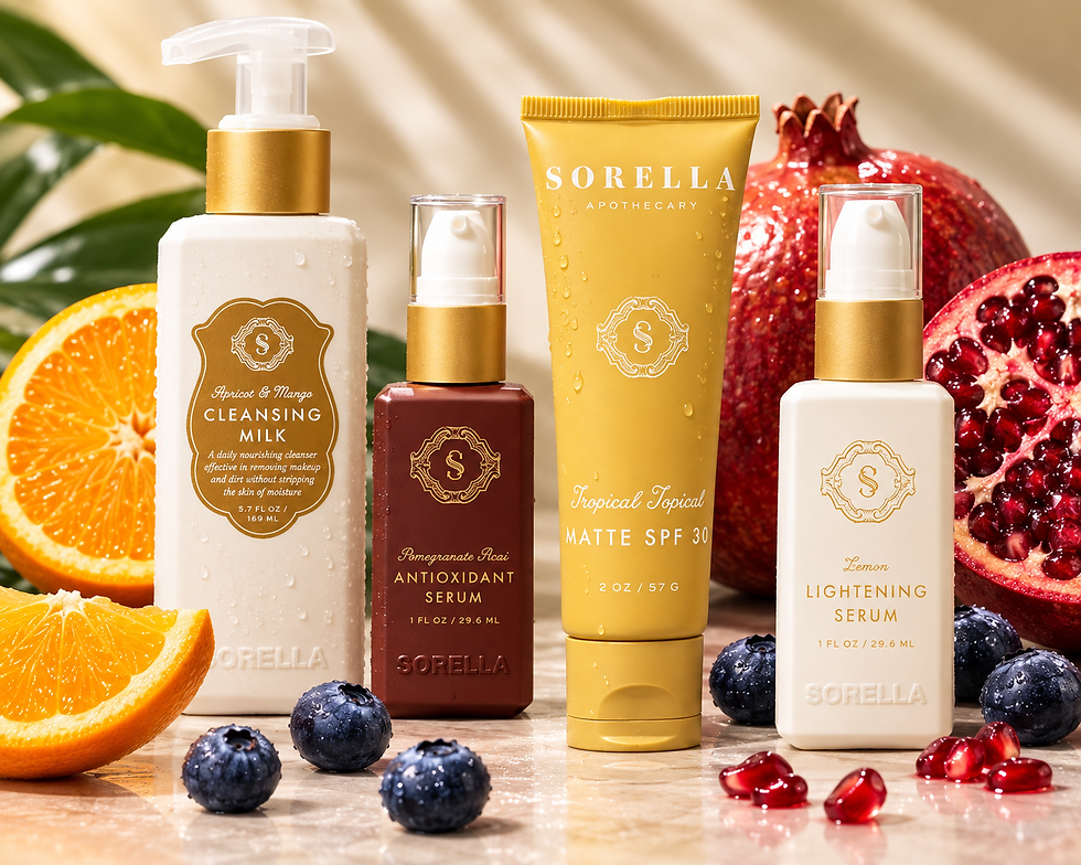 Vitamin C skincare featuring Sorella Apothecary products recommended by Bare Beauty and Medical Spa.