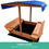 Thumbnail: Keezi Kids Sandpit Wooden Sandbox Sand Pit with Canopy Foldable Seat Toys 120cm