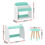 Thumbnail: Keezi Kids Bookshelf 2 In 1 Table Chair Set Bookcase Toys Shelves Children Organ