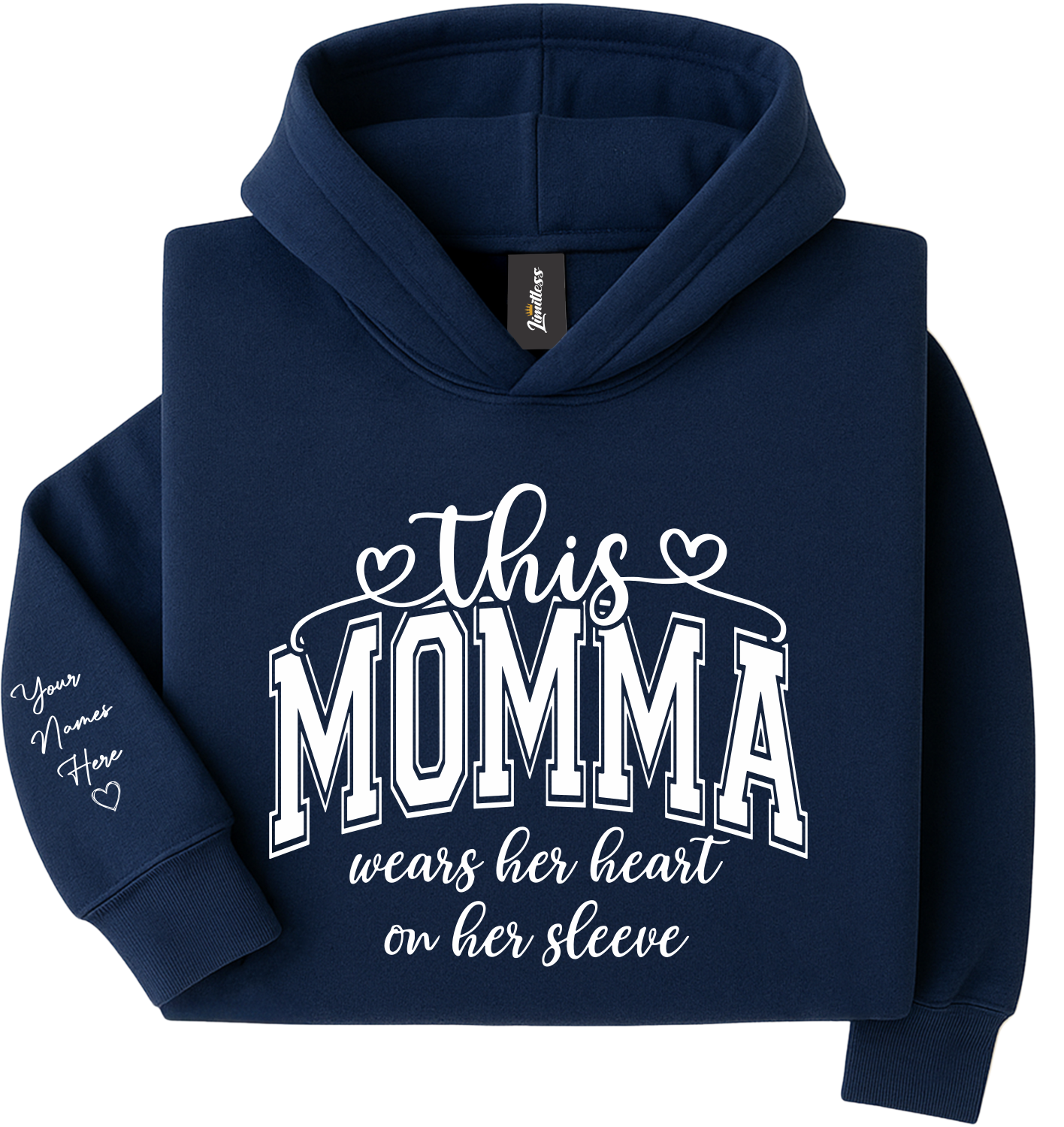 Wear My Heart on My Sleeve Sweater – Emotional Quote Graphic Apparel