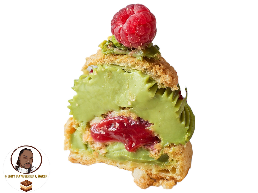 Thumbnail: Ebooks Gluten & Sugar free Pistachio and Raspberry Choux Craquelin