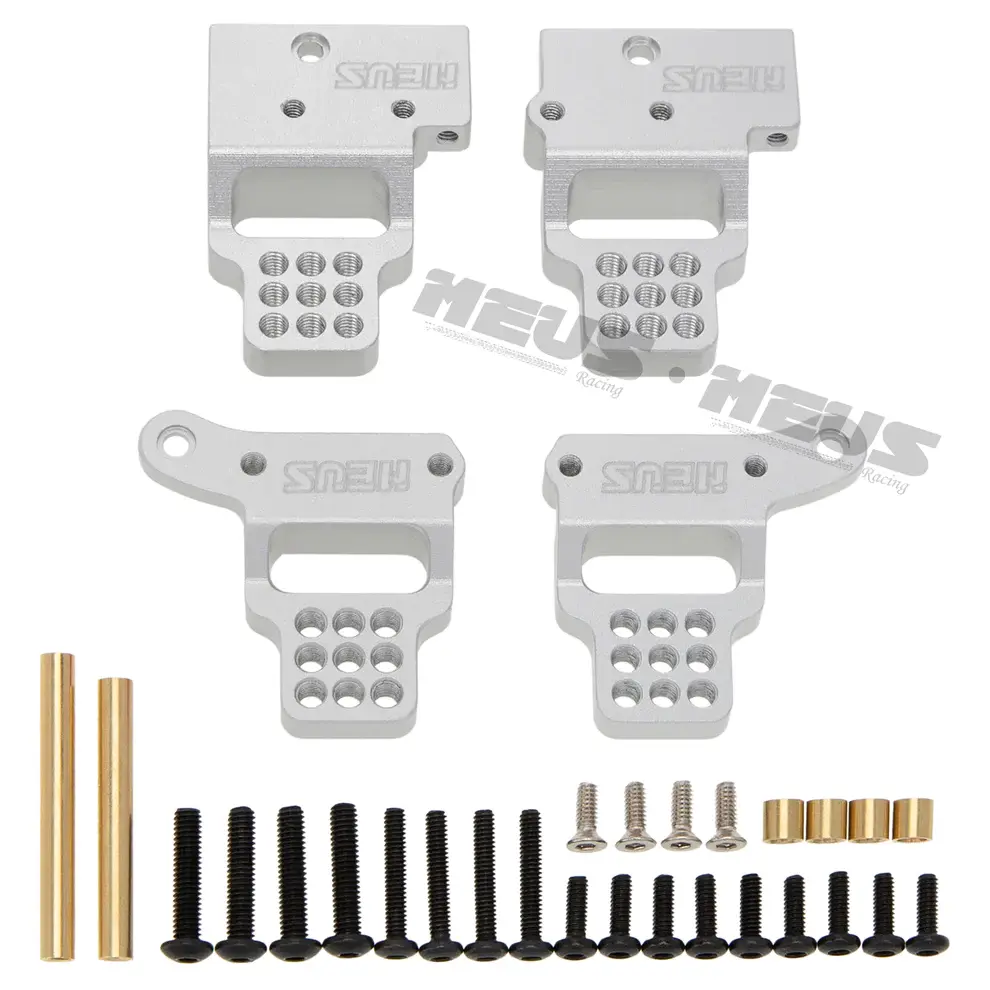 MEUS Racing TRX4M Adjustable Shock Towers (Silver)