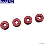 Hot Racing AON21N02 Aluminum Delrin Cap Hub Nut with O-Ring Red Arrma 1/8