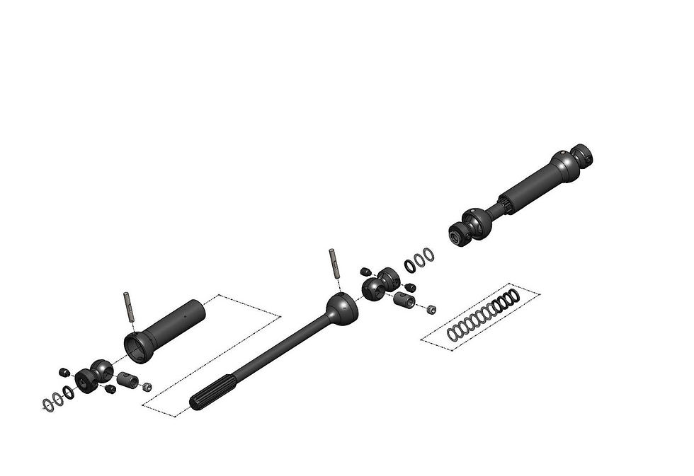 #18325 - MIP X-Duty™, Center Drive 12.3" W.B., Axial SCX10 II Kit (Forward Trans