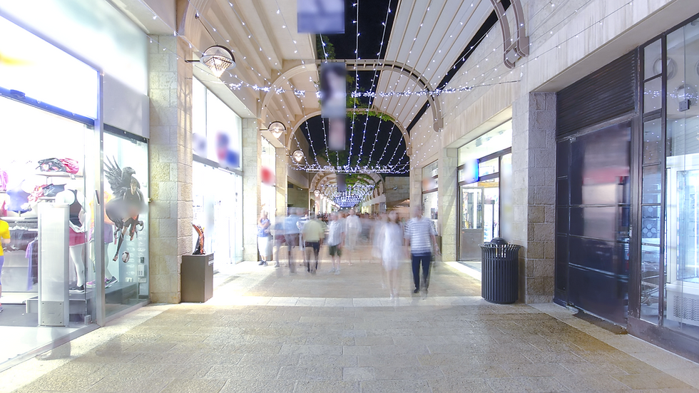 Illuminated Shopping Arcade
