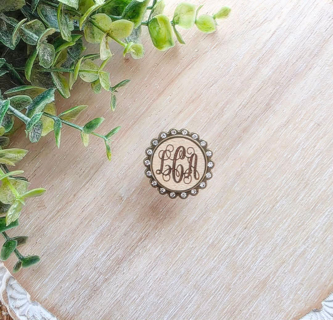 Custom Monogram Bronze Ring
