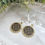 Thumbnail: Upcycled Louis Vuitton Gold Tone U Shape Ear Wire Bezel Earrings
