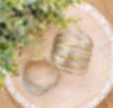 Gold/Silver Multi-Layered Vegan Leather Bangle Bracelet