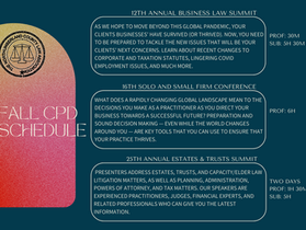 NCLA Fall CPD Schedule