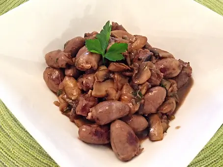 Coeur de poulet au porto et à la crème