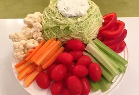 Sauce "light" et son plateau de légumes