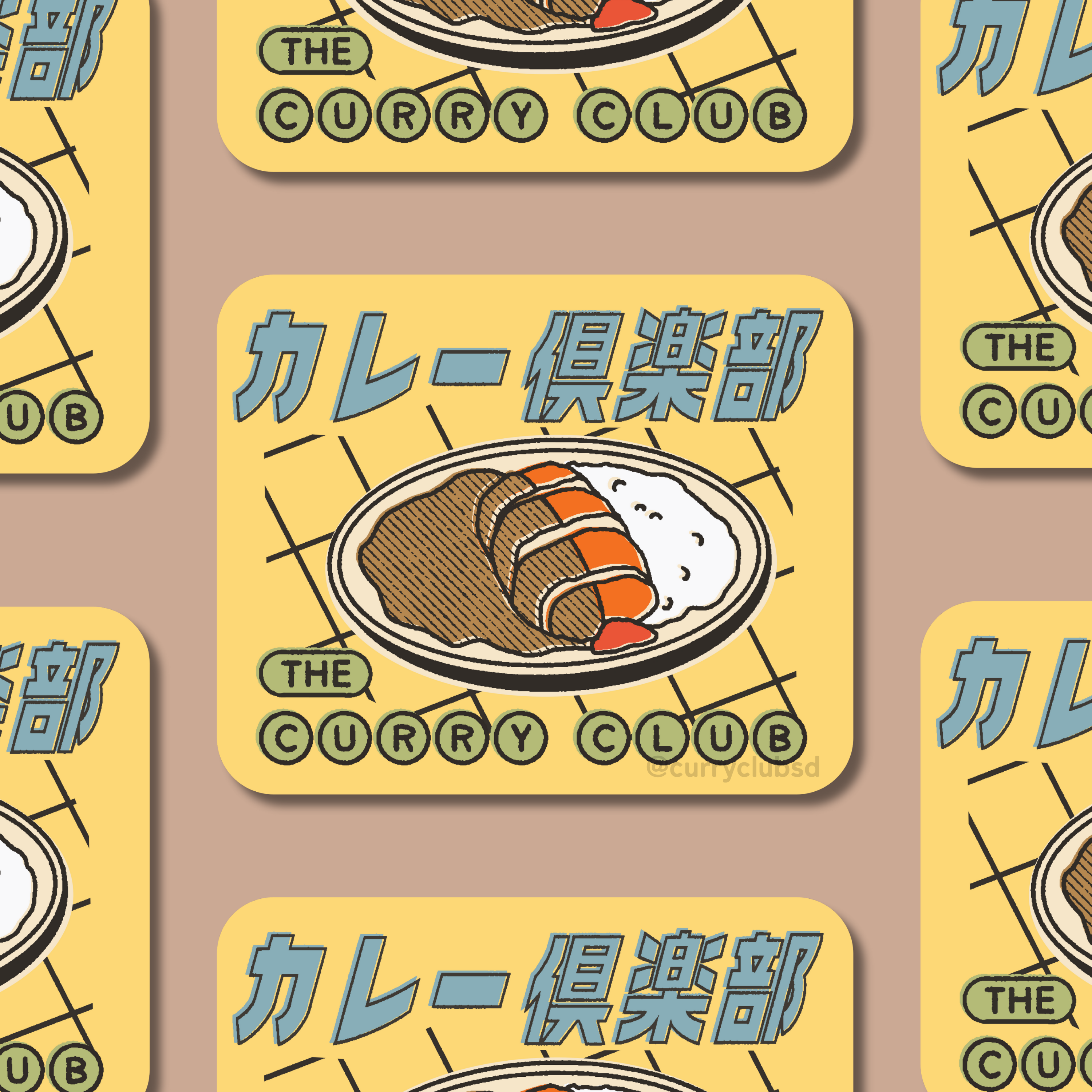 Yello Curry Club Sticker