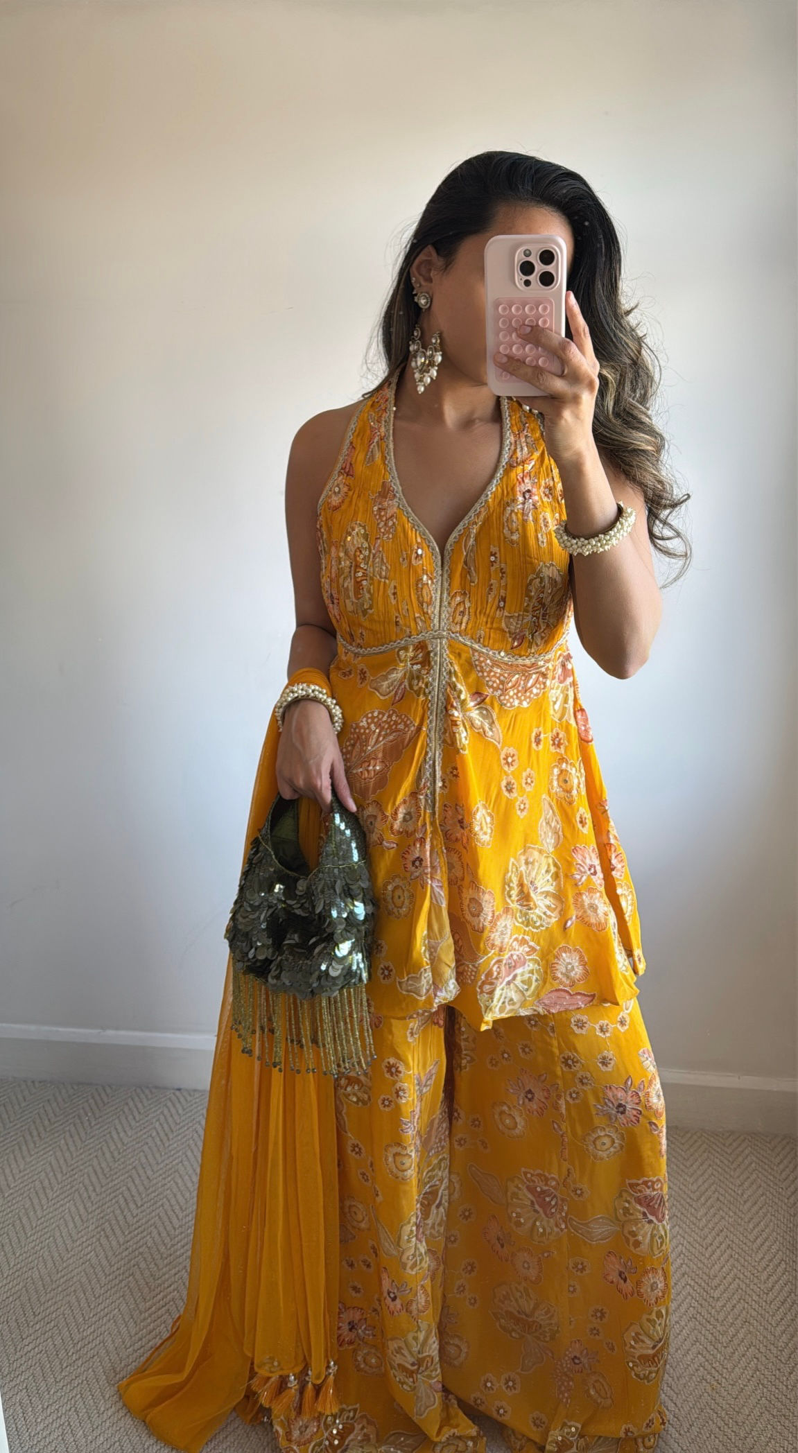 Orange Halter Sharara