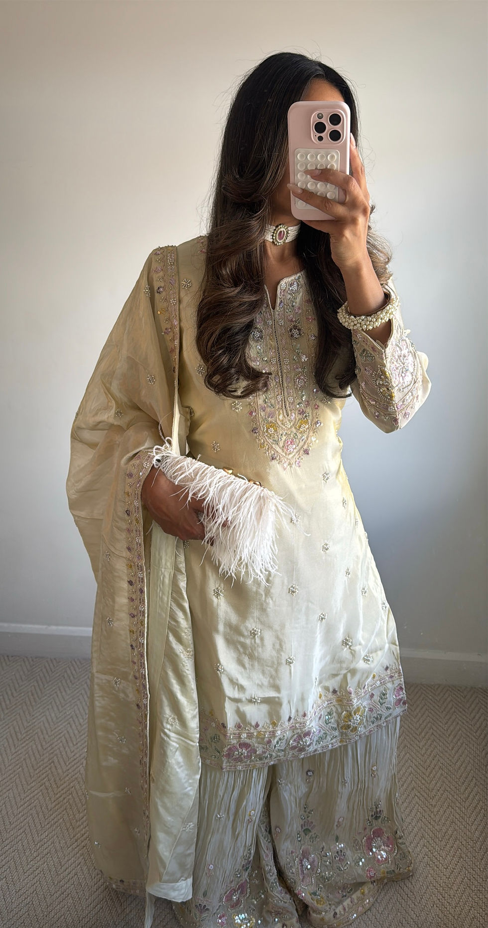 Thumbnail: Cream Long Sleeve Sharara
